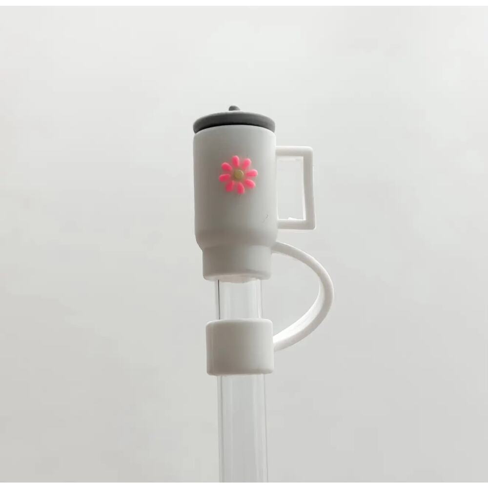 Grey and Pink  Miniature Tumbler Straw Cover